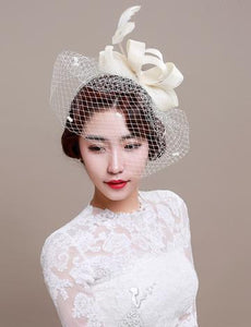 Wedding Veils for Bridal White Headband Veil Fascinators Birdcage